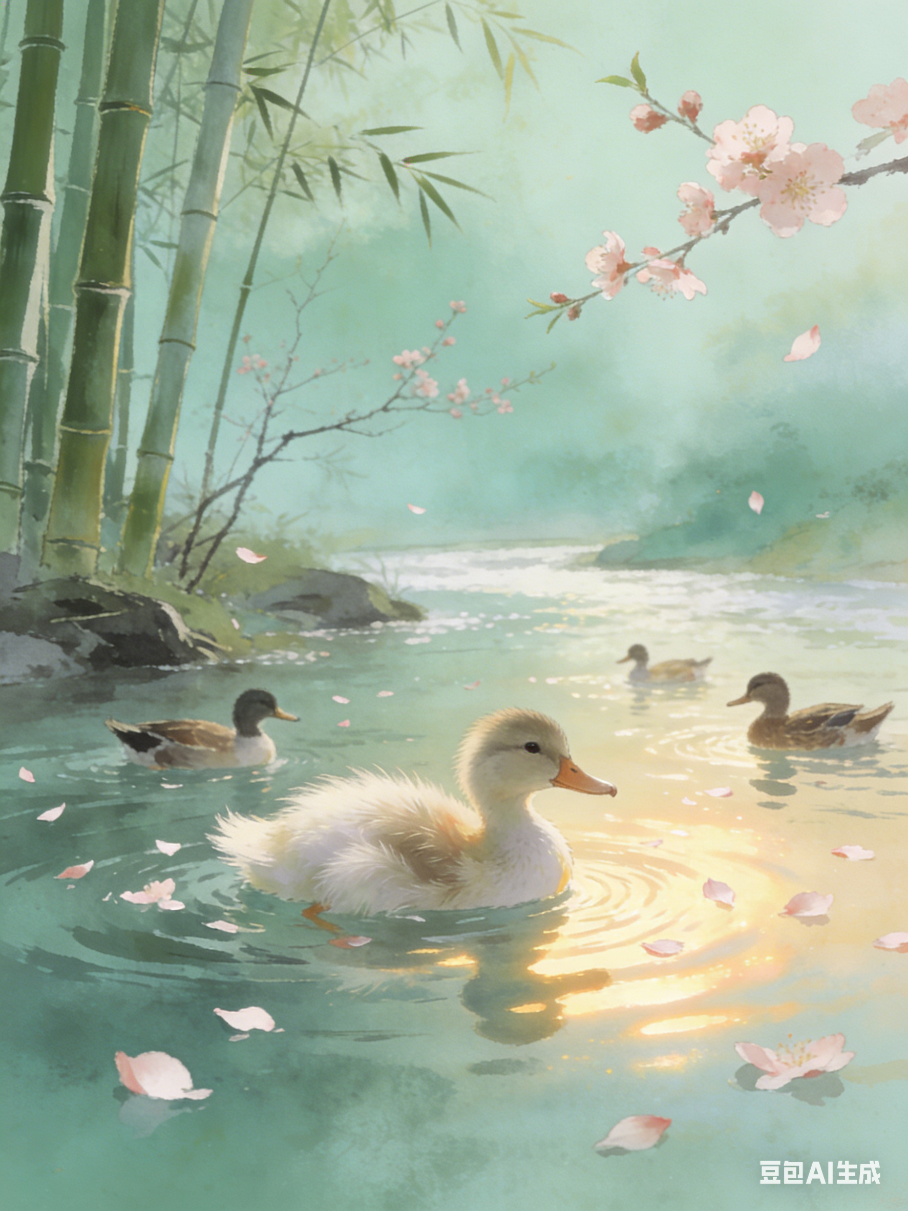 AI画古诗 - 江吟