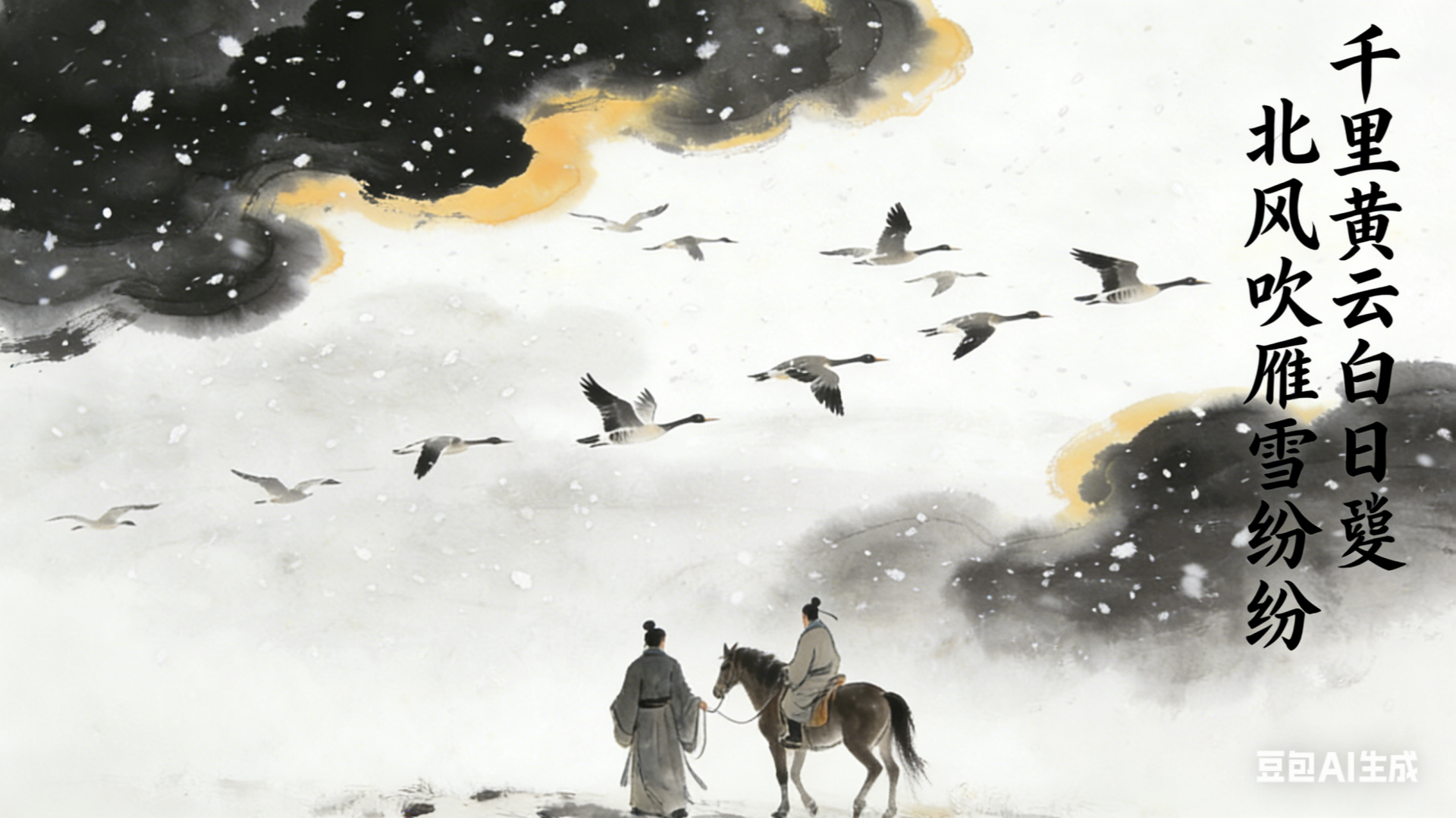 AI画古诗 - orange